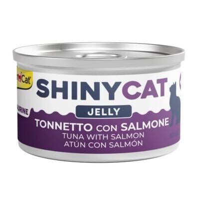 Gimcat Shinycat Sos İçinde Jelly Somonlu ve Ton Balıklı Kedi Konserve Maması 70 Gr