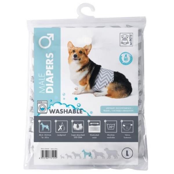M-Pets Diapers Erkek Köpekler İçin Yıkanabilir Külot Large