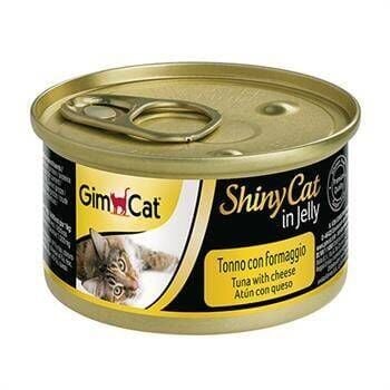 Gimcat Shinycat Ton Balıklı ve Peynirli Jelly Konserve Yetişkin Kedi Maması 70 gr