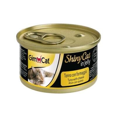 Gimcat Shinycat Ton Balıklı ve Peynirli Jelly Konserve Yetişkin Kedi Maması 70 gr