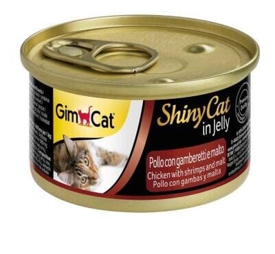 GimCat Shinycat Tavuk Karides Malt Konserve Kedi Maması 70 gr