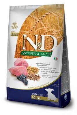 N&D Ancestral Grain Kuzu Etli & Yaban Mersinli Küçük Irk Yavru Köpek Maması 800 gr