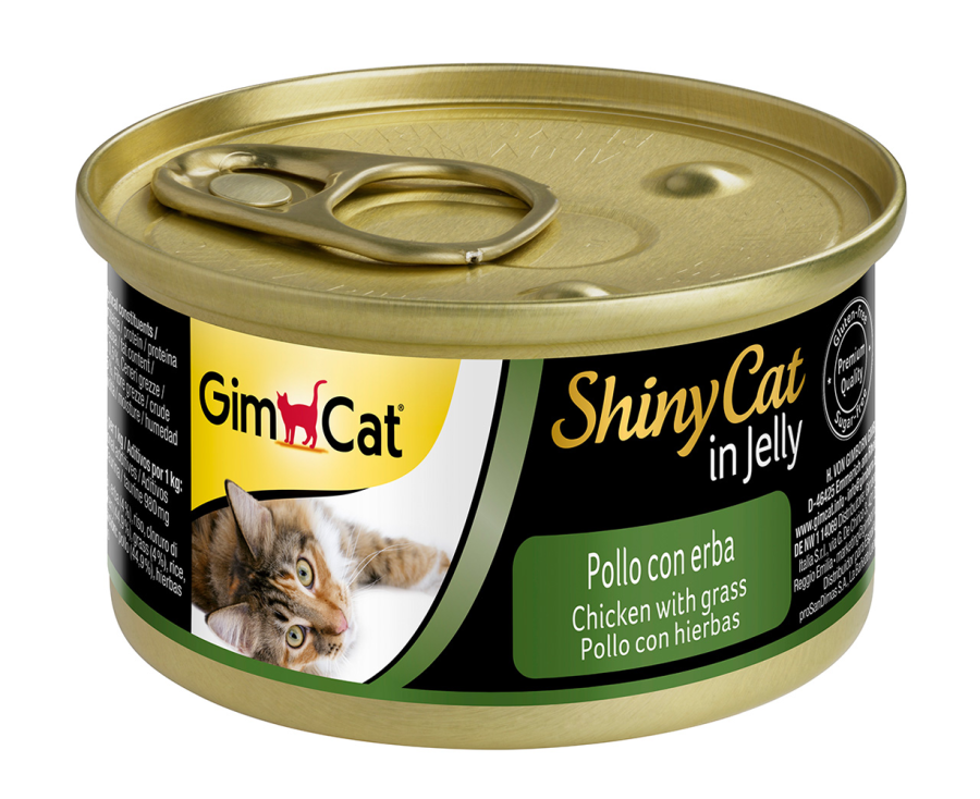 GimCat Shinycat Konserve Kedi Maması - Tavuklu Kedi Otlu 70 gr