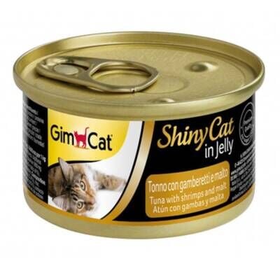 Gimcat Shinycat Jelly Tuna Balıklı ve Karidesli Malt Özlü Konserve Yetişkin Kedi Maması 70 gr