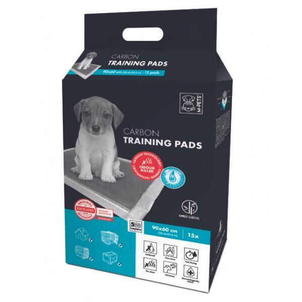 M-Pets Karbonlu Yavru Köpek 15'li Çiş Eğitim Pedi 90x60cm