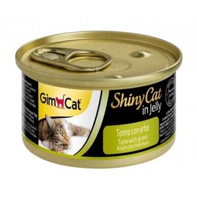 Gimcat ShinyCat Ton Balıklı ve Çimenli Konserve Yetişkin Kedi Maması 70 gr