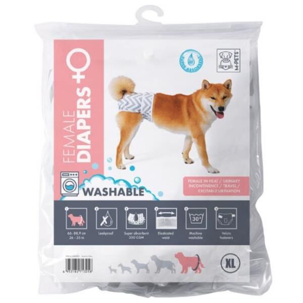 M-Pets Diapers Dişi Köpekler İçin Yıkanabilir Külot XL