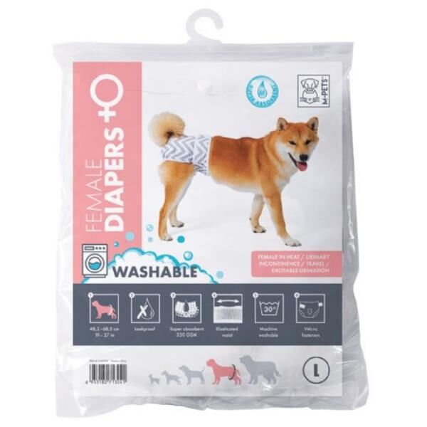 M-Pets Diapers Dişi Köpekler İçin Yıkanabilir Külot Large