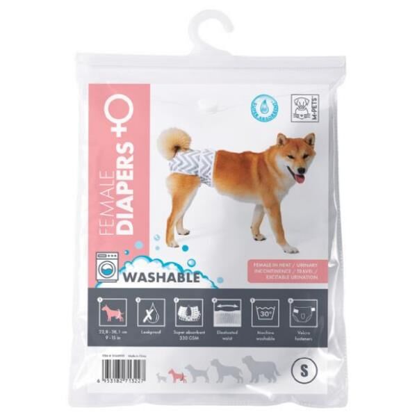 M-Pets Diapers Dişi Köpekler İçin Yıkanabilir Külot Small