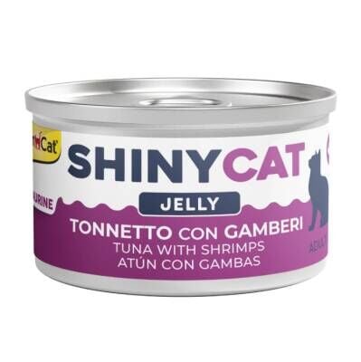 Gimcat Shinycat Sos İçinde Jelly Karidesli Ton Balığı Kedi Konserve Maması 70 Gr
