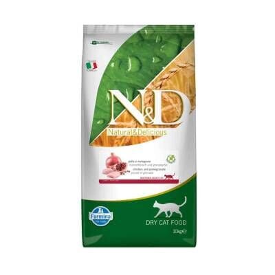 N&D Tahılsız Tavuk Narlı Kısırlaştırılmış Yetişkin Kedi Maması 10 kg