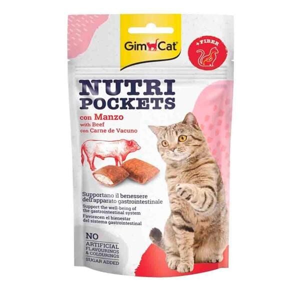 Gimcat Nutripockets Biftekli Anti Hairball Kedi Ödülü 60Gr