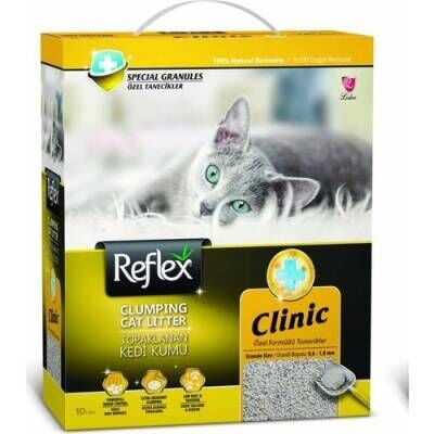 Reflex Clinic Özel Formüllü Tanecikler Topaklaşan Bentonit Kedi Kumu 10 lt