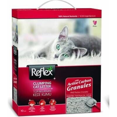 Reflex Aktif Karbon Granüllü Topaklanan Bentonit Kedi Kumu 10 lt