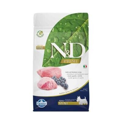 N&D Prime Tahılsız Kuzu Etli Yaban Mersinli Yetişkin Köpek Maması 800 gr