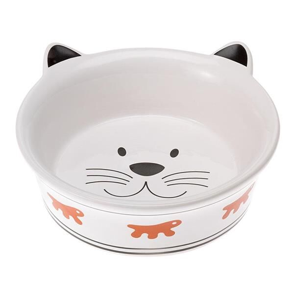 Ferplast Venere Kedi Desenli Seramik Mama Kabı S 0,15t