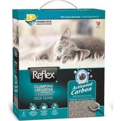 Reflex Aktif Karbonlu Formül Topaklanan Bentonit Kedi Kumu 6 lt