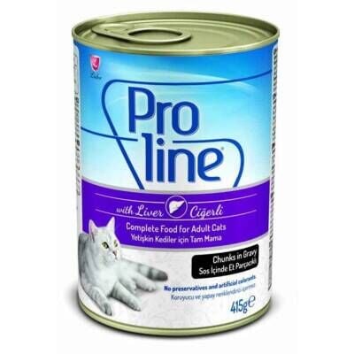 Proline Soslu Ciğerli Konserve Yetişkin Kedi Maması 415 gr