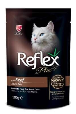 Reflex Plus Biftekli Sos İçinde Parça Etli Konserve Kedi Maması 100 gr