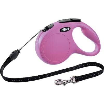 Flexi Black Design Pembe 5 mt Şerit Otomatik Köpek Tasması Large