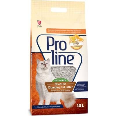 Proline Portakal Kokulu Topaklaşan Bentonit Kedi Kumu 10 lt