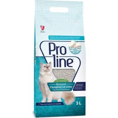 Proline Marsilya Sabunu Kokulu İnce Topaklaşan Bentonit Kedi Kumu 5 lt