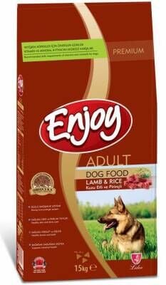 Enjoy Kuzu Pirinçli Yetişkin Köpek Maması 15 kg