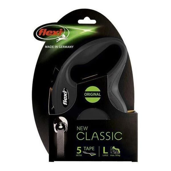 Flexi New Classic 5M Şerit Large Siyah