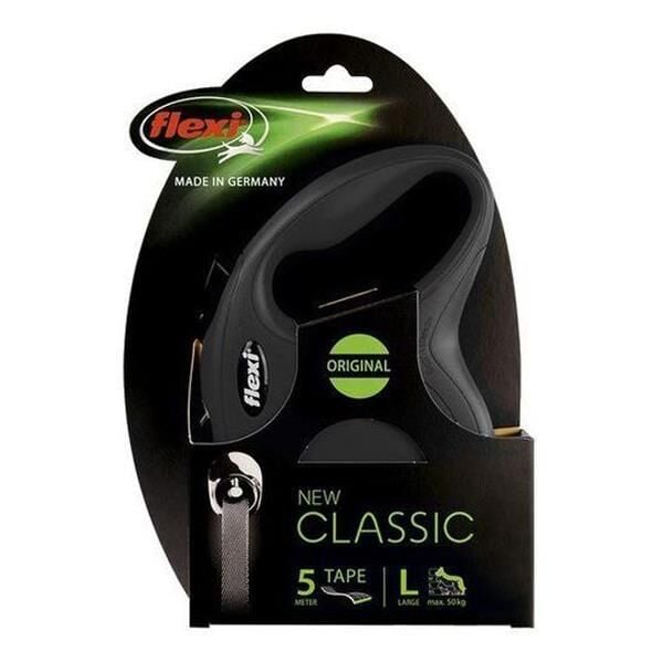 Flexi New Classic 5M Şerit Large Siyah