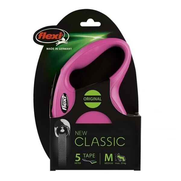 Flexi New Classic 5M Şerit Medium Pembe