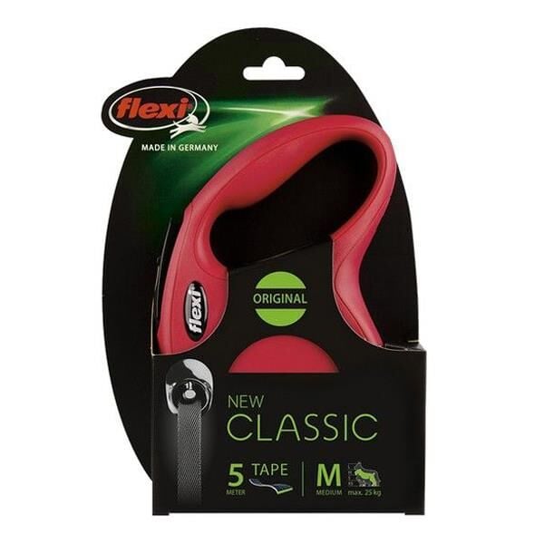 Flexi New Classic 5M Şerit Medium Kırmızı