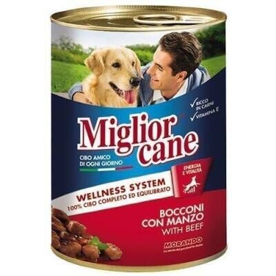 Miglior Cane Parça Etli Biftekli Konserve Köpek Maması 405 gr