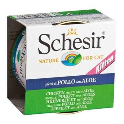 Schesir Kitten Tavuk ve Aloeveralı Yavru Konserve Kedi Maması 85 gr