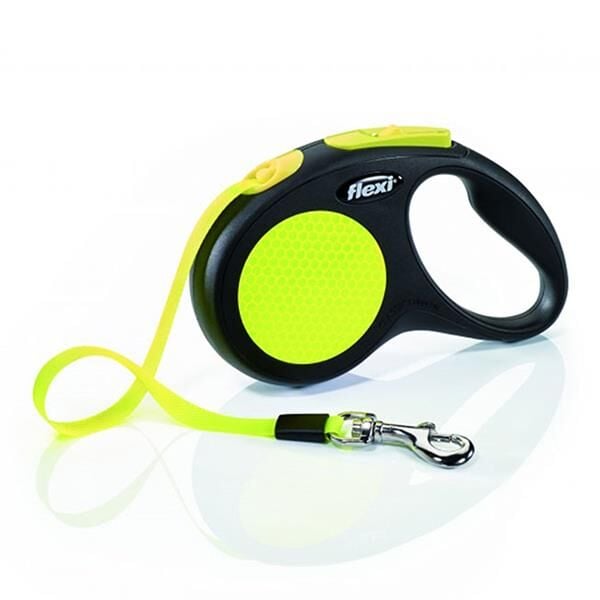 Flexi Neon Reflektörlü 5M Şerit Medium Gezdirme Tasması