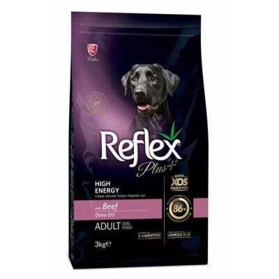 Reflex Plus Yüksek Aktiviteli Köpekler İçin Dana Etli Yetişkin Köpek Maması 3 kg