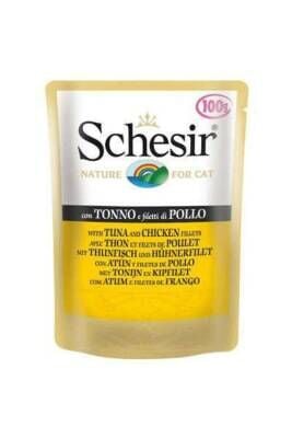 Schesir Ton Balıklı ve Tavuklu Yetişkin Kedi Pouch 100 gr