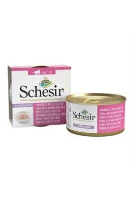 Schesir Ton Balıklı ve Tavuklu Naturel Kedi Konservesi 85 gr