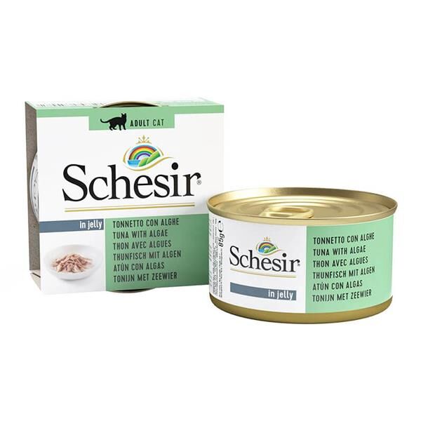 Schesir Jöle İçinde Ton Balıklı Yosunlu Kedi Konservesi 85gr