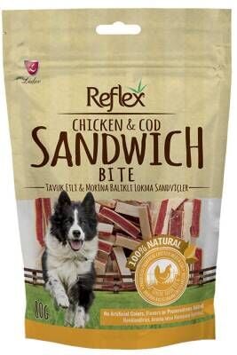 Reflex Tavuk Etli Morina Balıklı Sandwich Köpek Ödülü 80 gr