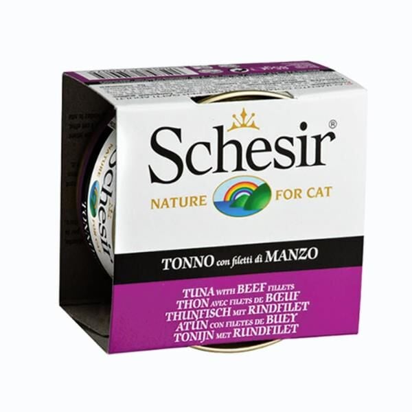 Schesir Jelly Ton Balıklı ve Sığır Etli Kedi Konservesi 85gr