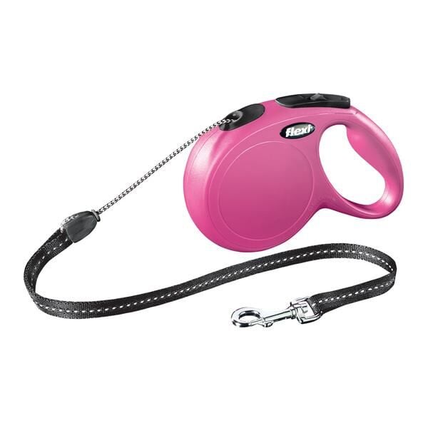 Flexi New Classic 8M İp Tipi Otomatik Tasma M Pembe