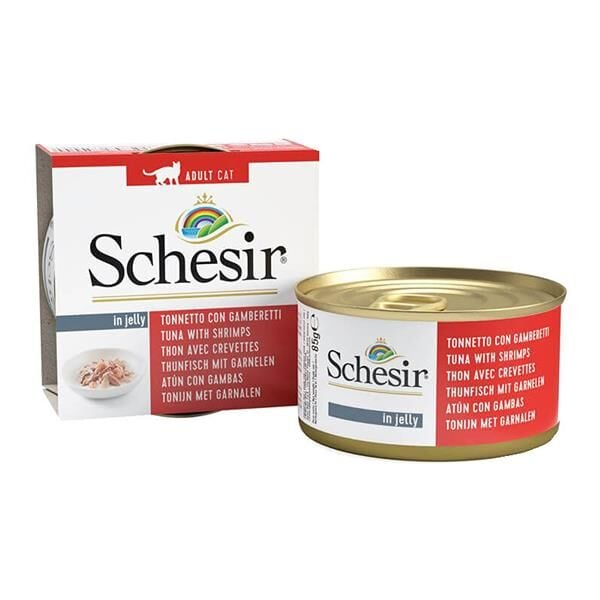 Schesir Jöle İçinde Ton Balıklı Karidesli Kedi Konservesi 85gr