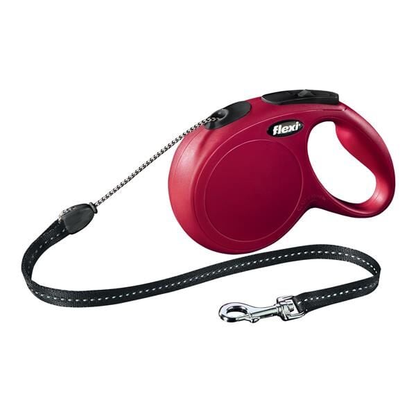Flexi New Classic 8M İp Tipi Otomatik Tasma M Kırmızı