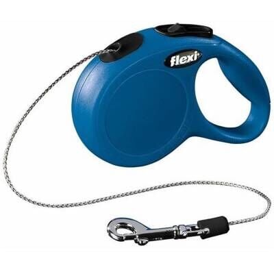Flexi New Classic İp Otomatik Köpek Gezdirme Tasması Mavi M 5 mt