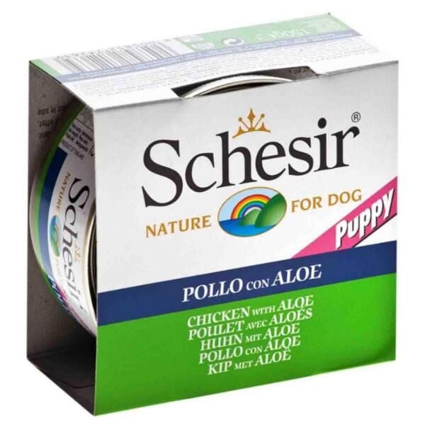 Schesir Puppy Jelly Tavuklu ve Aloe Veralı Yavru Köpek Konservesi 150gr