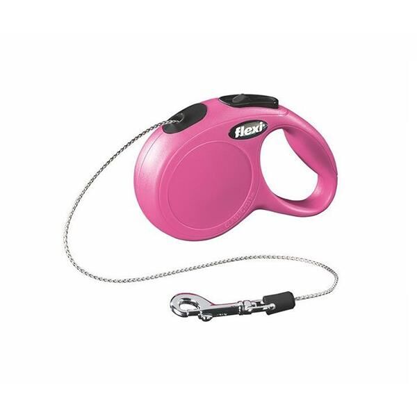 Flexi New Classic 3M İp Tipi Otomatik Tasma XS Pembe