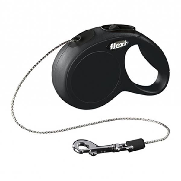 Flexi New Classic 3M İp Tipi Otomatik Tasma XS Siyah