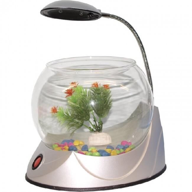 Hailea V 01 Fanus 2.5Lt Led Aydınlatmalı Gümüş