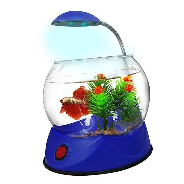 Hailea V 02 Fanus 1.8Lt Led Aydınlatmalı Mavi