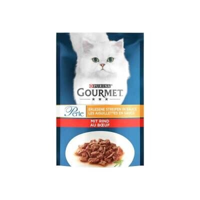 Gourmet Perle Parça Etli Izgara Sığır Etli Yetişkin Kedi Konservesi 85 gr
